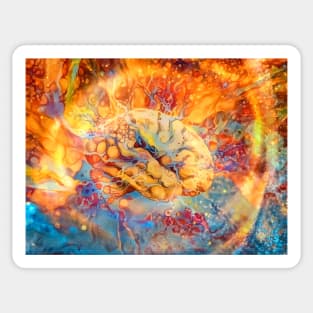 Psychedelic Brain in Vivid Colors Sticker